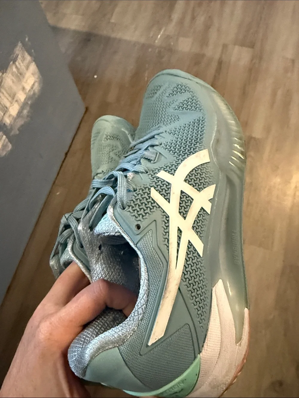 Asics Light Blue Women's Running Shoes with White Logo